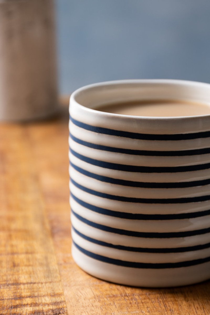 Mikasa Striped Stoneware Mug, 390ml - RUTHERFORD & Co