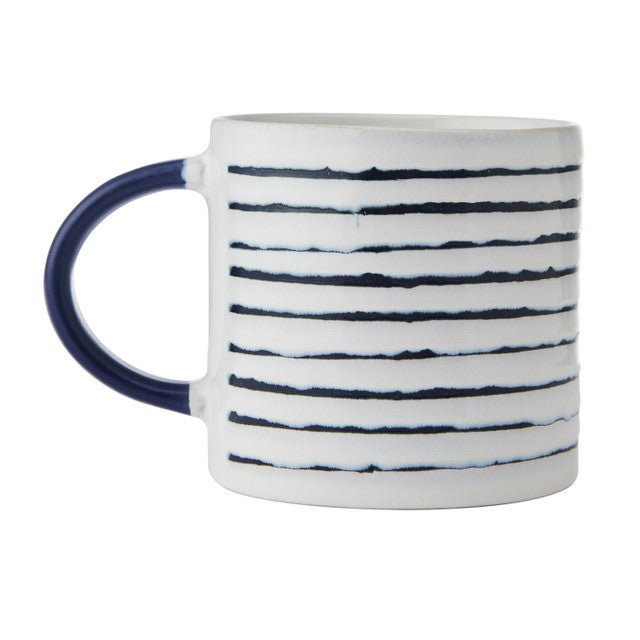 Mikasa Striped Stoneware Mug, 390ml - RUTHERFORD & Co