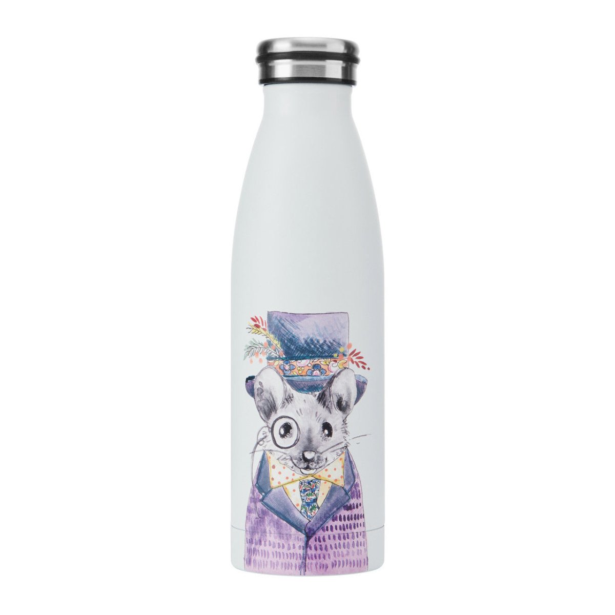 Mikasa Tipperleyhill Mouse Double - Walled Stainless Steel Bottle, 500ml - RUTHERFORD & Co
