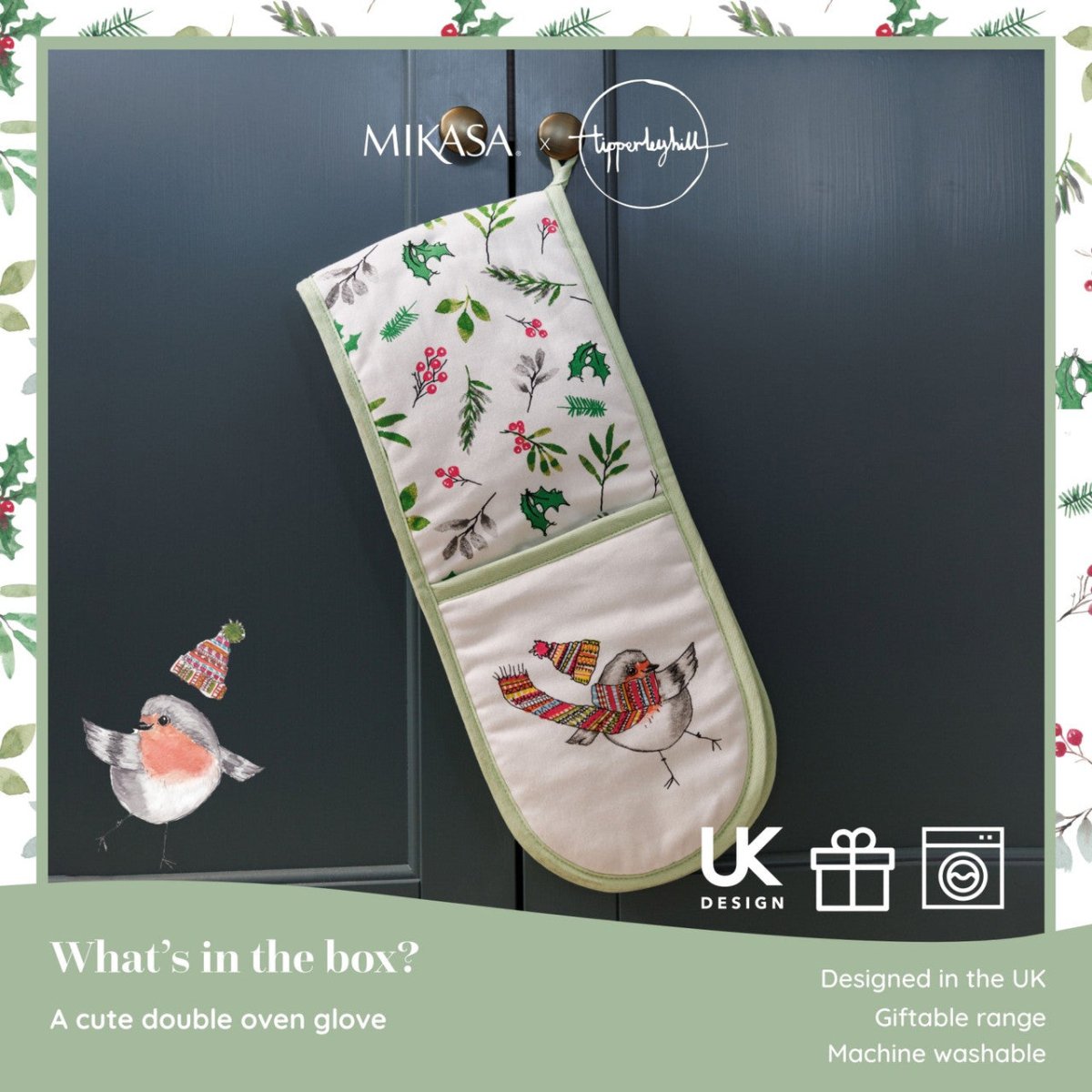 Mikasa TipperleyHill Robin Cotton Double Oven Glove - RUTHERFORD & Co