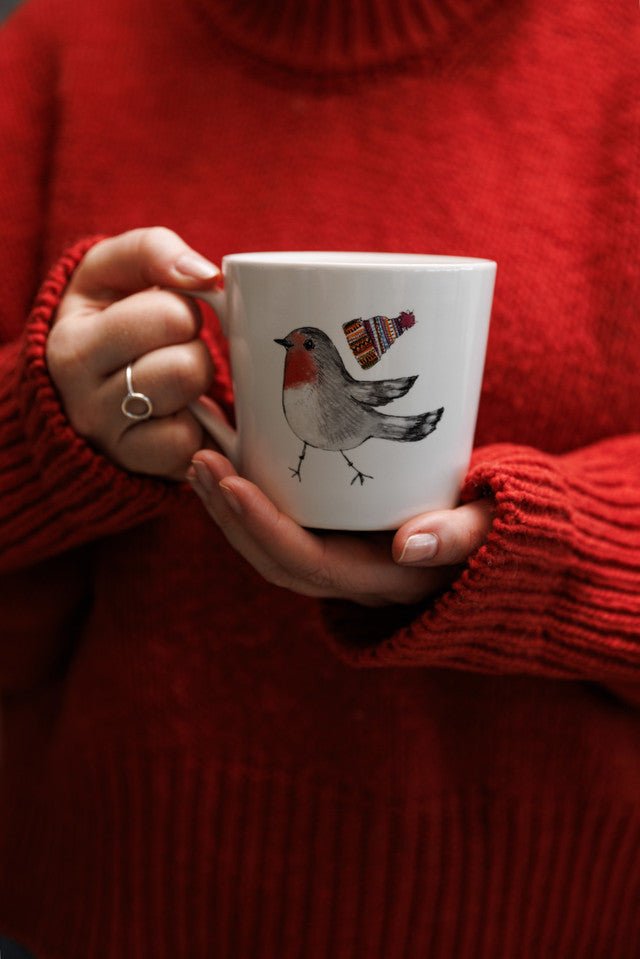 Mikasa TipperleyHill Robin Fine China Mug and Coaster Set, 380ml - RUTHERFORD & Co