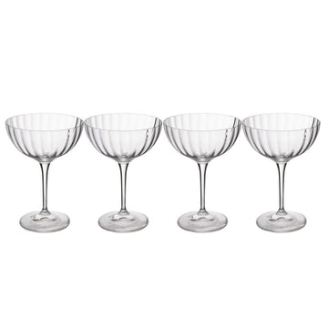 Mikasa Treviso 4 - Piece Crystal Coupe Glass Set, 300ml - RUTHERFORD & Co