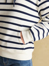 Milbourne Cream & Navy Striped Hoodie - RUTHERFORD & Co