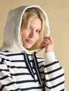 Milbourne Cream & Navy Striped Hoodie - RUTHERFORD & Co