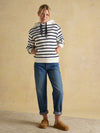 Milbourne Cream & Navy Striped Hoodie - RUTHERFORD & Co