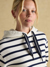 Milbourne Cream & Navy Striped Hoodie - RUTHERFORD & Co