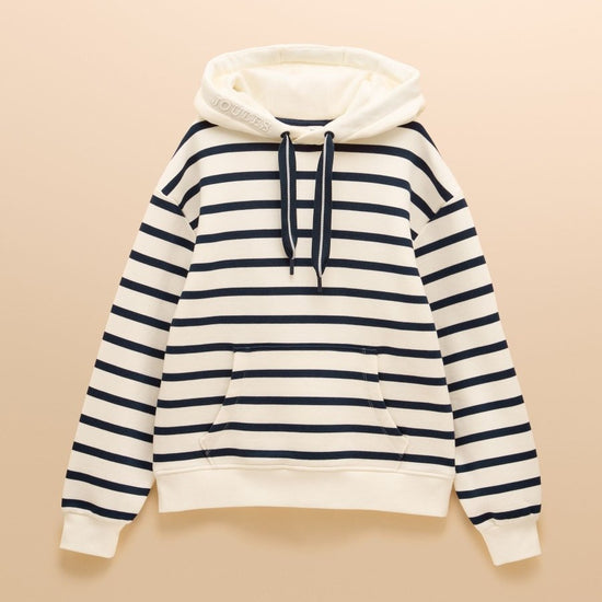 Milbourne Cream & Navy Striped Hoodie - RUTHERFORD & Co