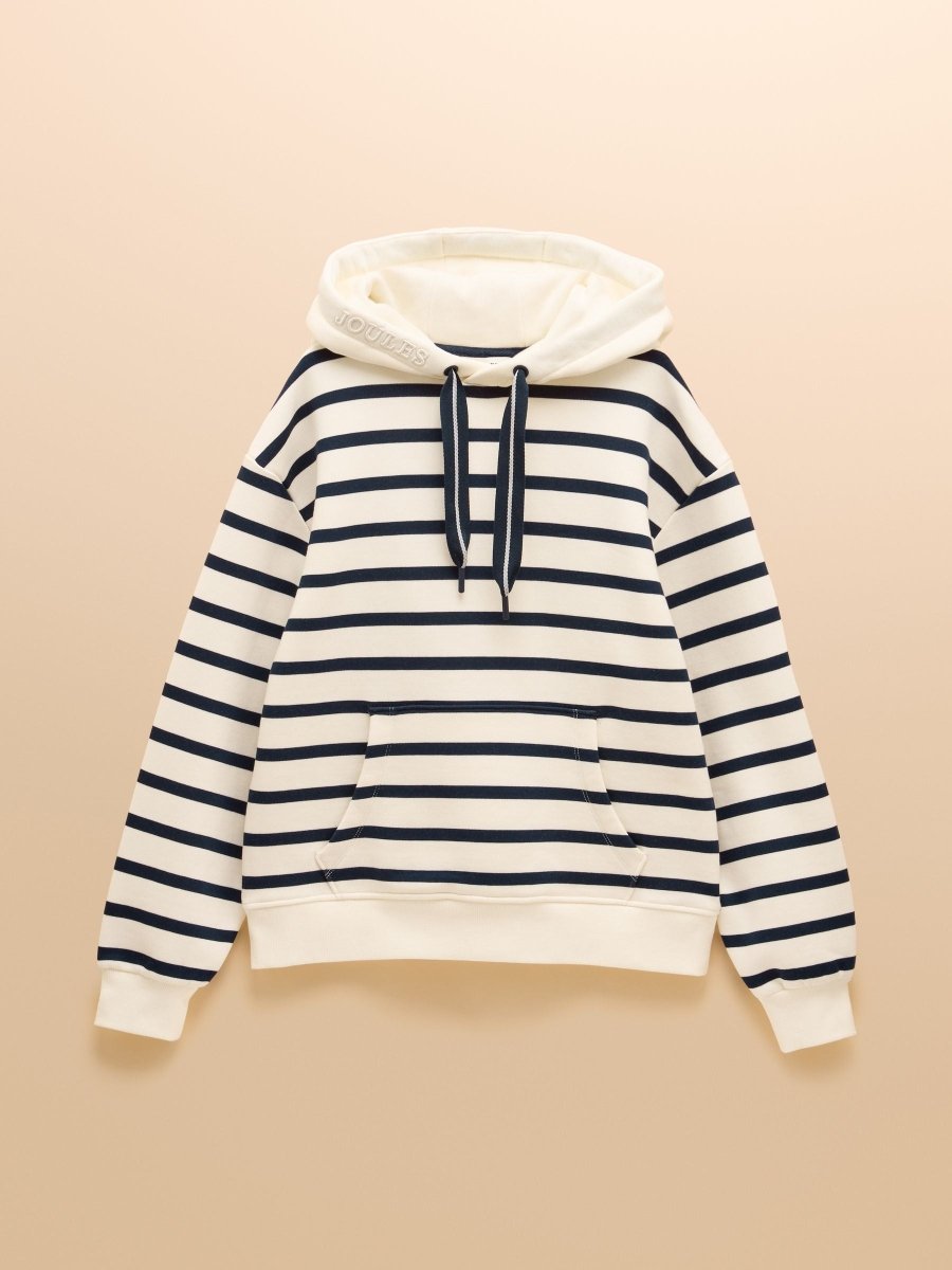 Milbourne Cream & Navy Striped Hoodie - RUTHERFORD & Co