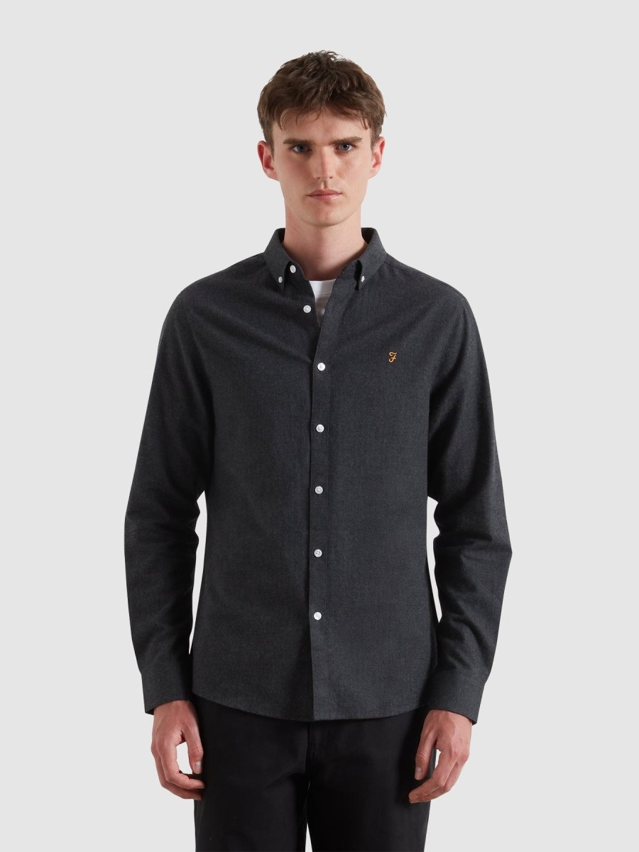 Milners Shirt In Charcoal Marl - RUTHERFORD & Co