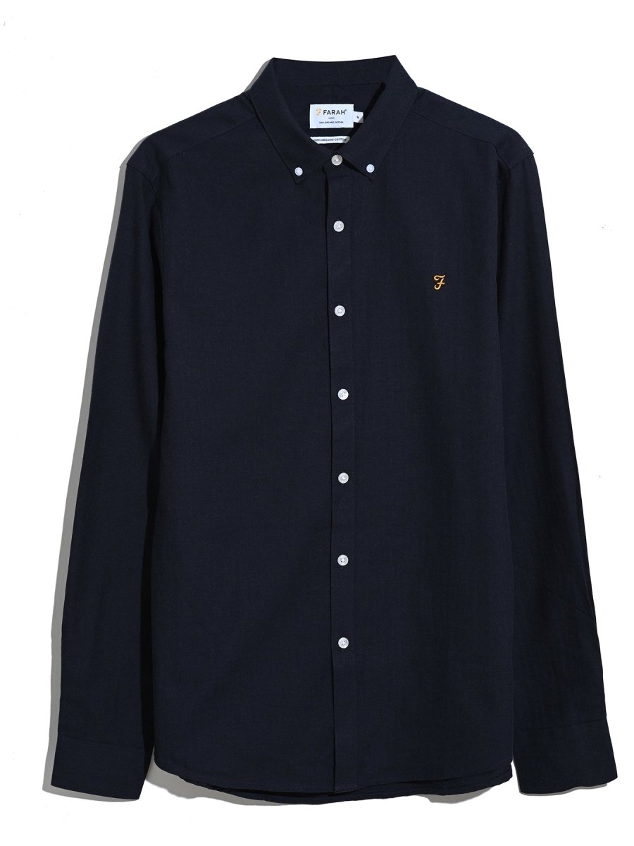 Milners Shirt In True Navy Marl - RUTHERFORD & Co