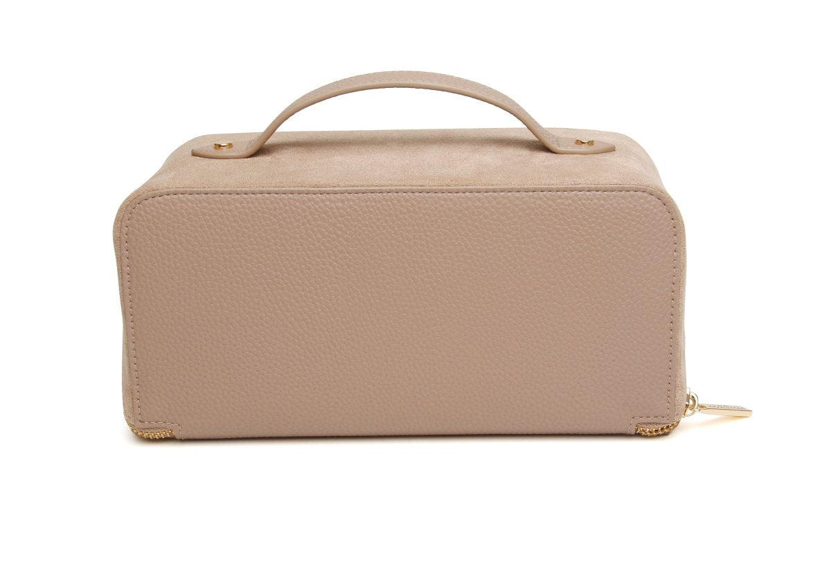 Mink Kensington Suede Train Case - RUTHERFORD & Co