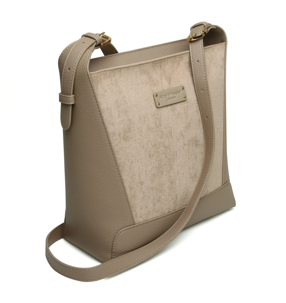 Mink - Kensington Suedette Crossbody Bag - RUTHERFORD & Co