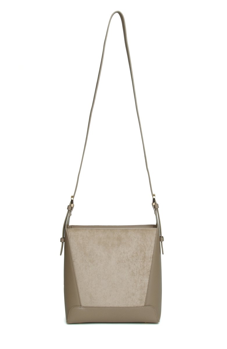 Mink - Kensington Suedette Crossbody Bag - RUTHERFORD & Co