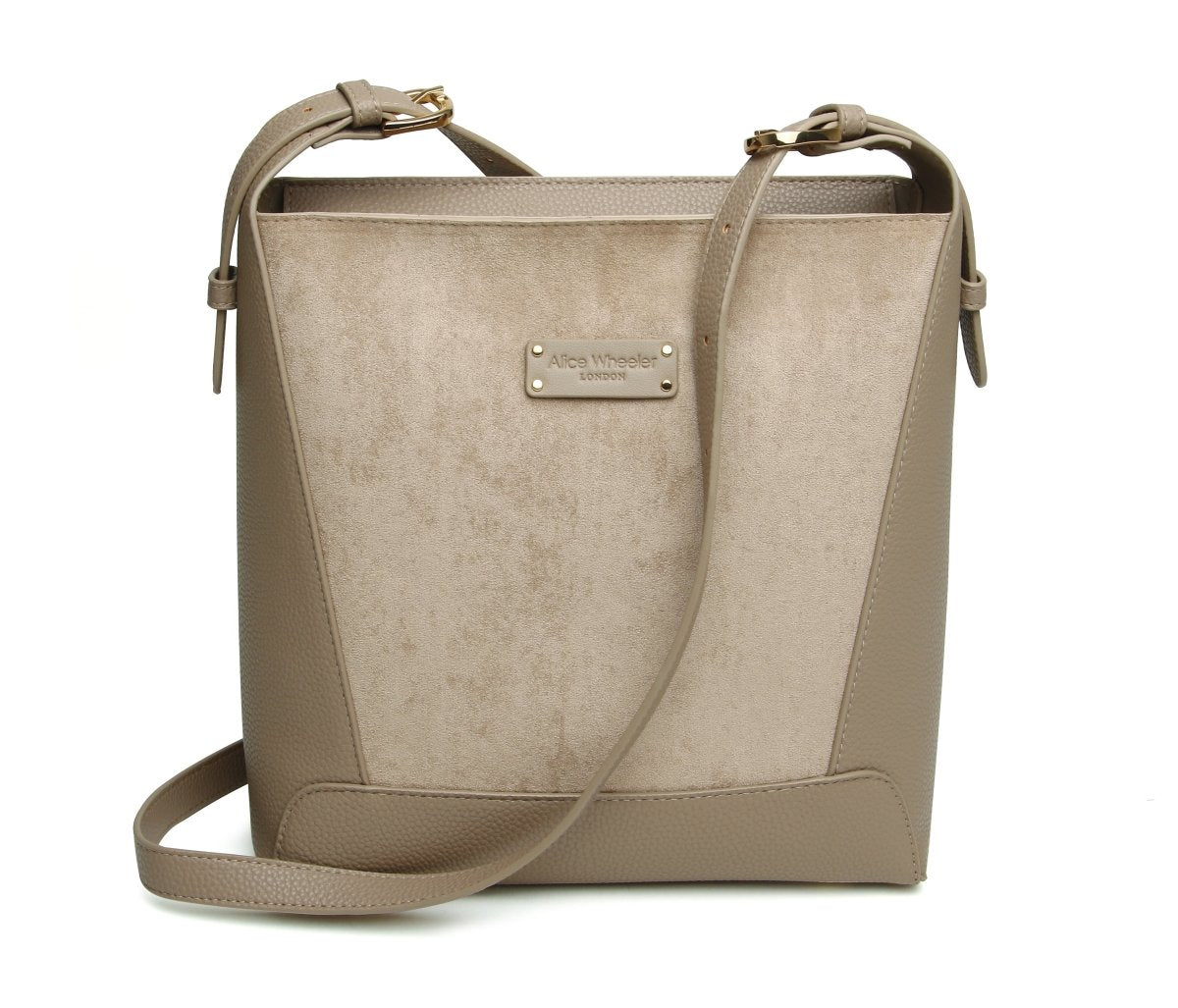Mink - Kensington Suedette Crossbody Bag - RUTHERFORD & Co