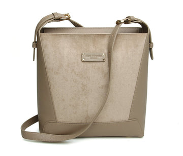 Mink - Kensington Suedette Crossbody Bag - RUTHERFORD & Co
