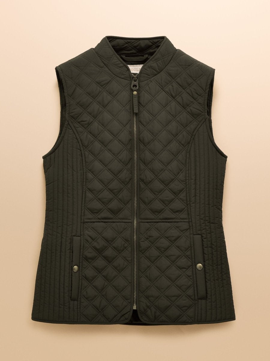 Minx Green Showerproof Diamond Quilted Gilet - RUTHERFORD & Co