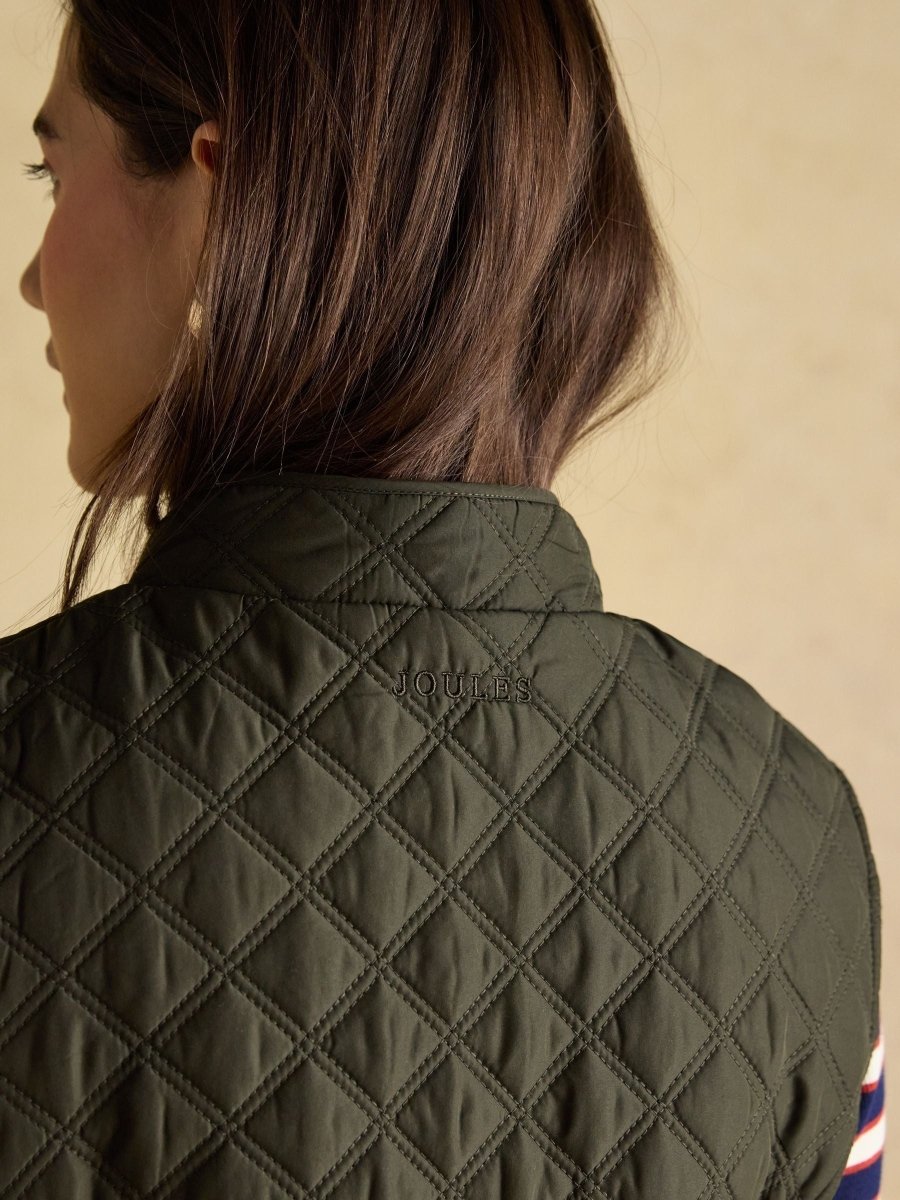 Minx Green Showerproof Diamond Quilted Gilet - RUTHERFORD & Co