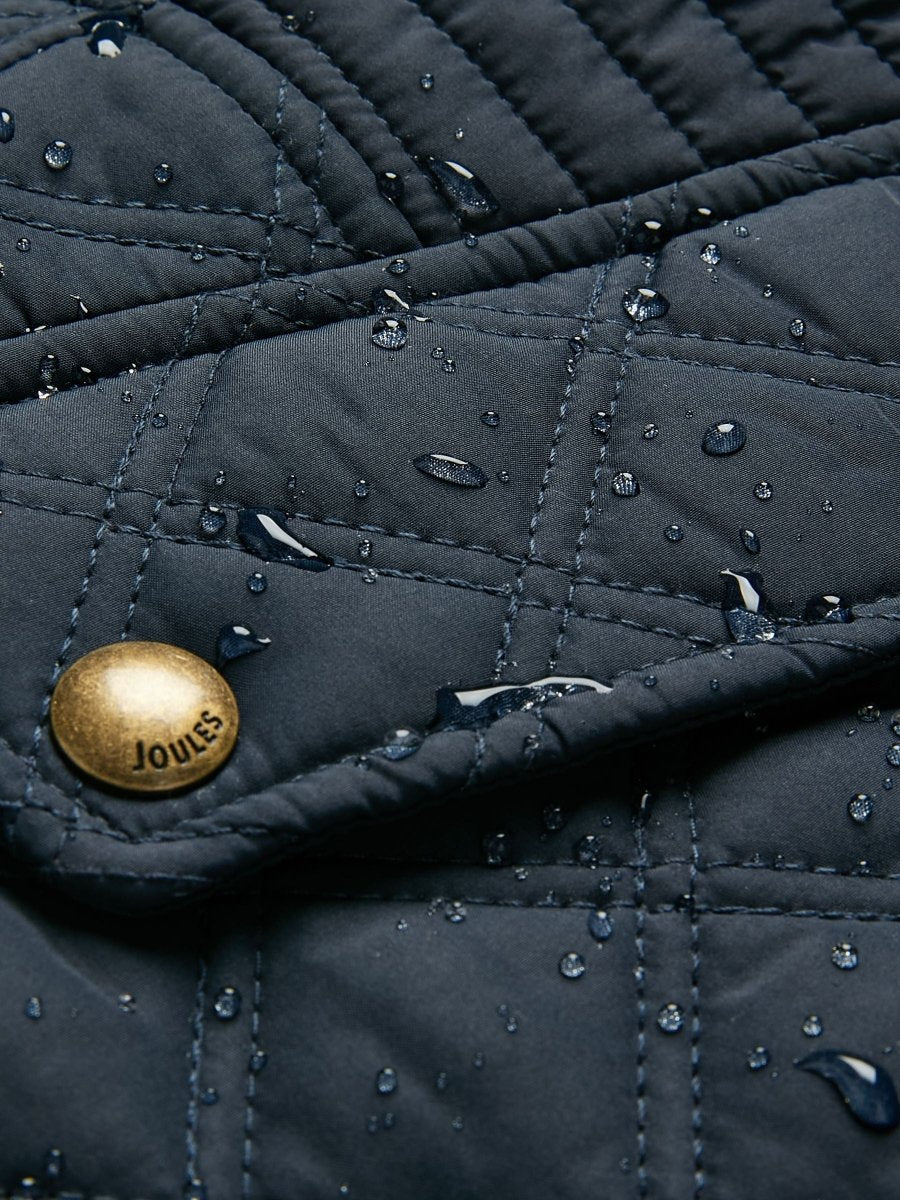 Minx Navy Showerproof Diamond Quilted Gilet - RUTHERFORD & Co