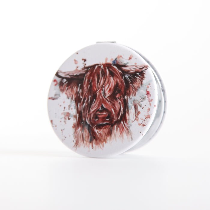 Mirror Compact/The Hebrides/Highland Cow - RUTHERFORD & Co