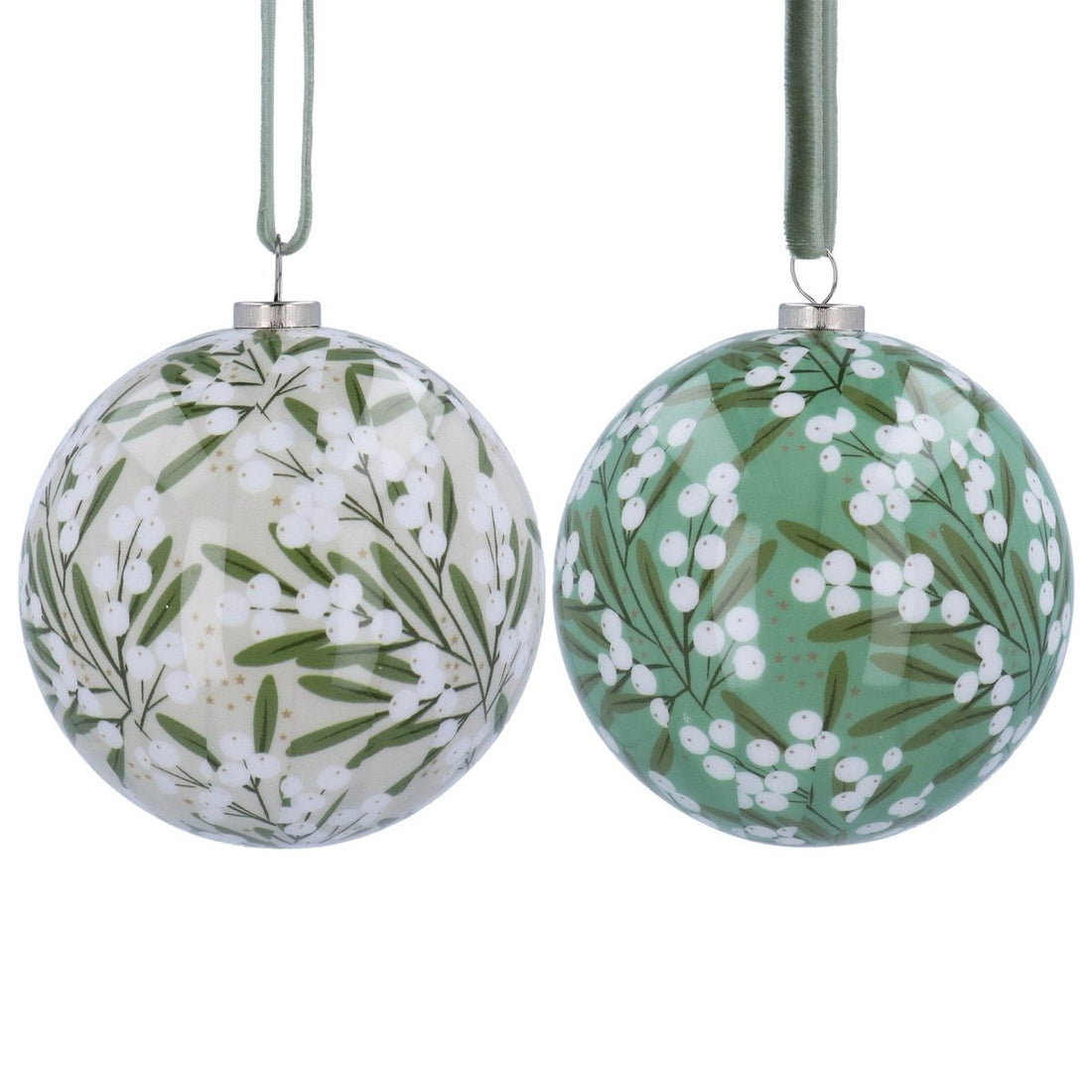 Mistletoe Green Ivory Acrylic Ball/Astd - RUTHERFORD & Co