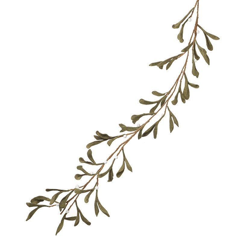 MISTLETOE LEAF GARLAND - RUTHERFORD & Co