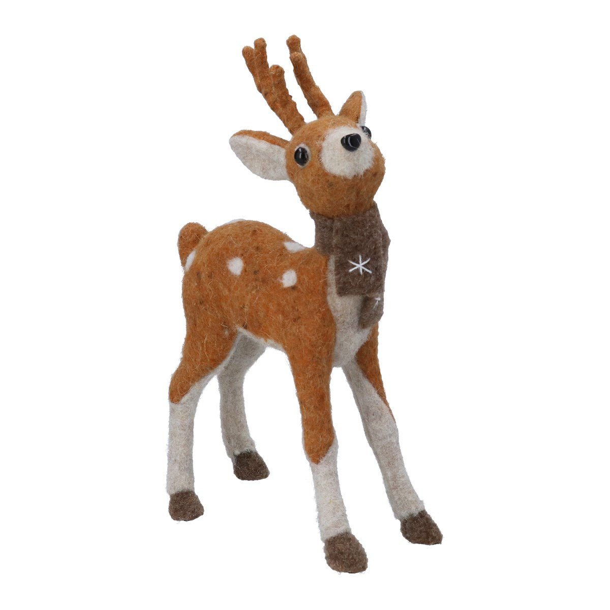 Mixed Wool Deer Orn, 30cm - RUTHERFORD & Co