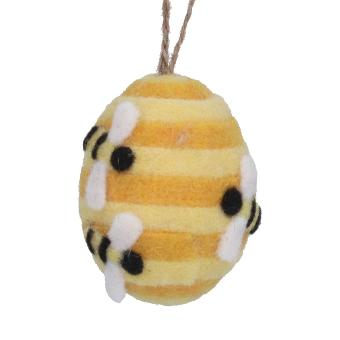 Mixed Wool Hanging Dec 8cm - Beehive Egg - RUTHERFORD & Co