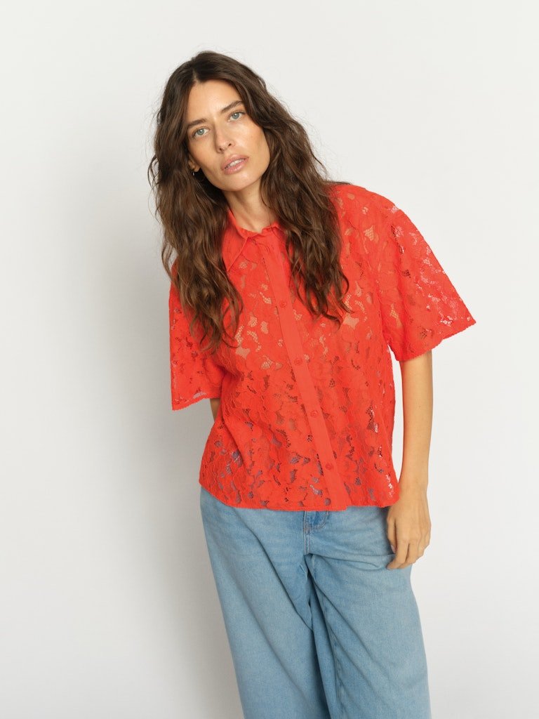 MMLia River SS Lace Shirt - RUTHERFORD & Co
