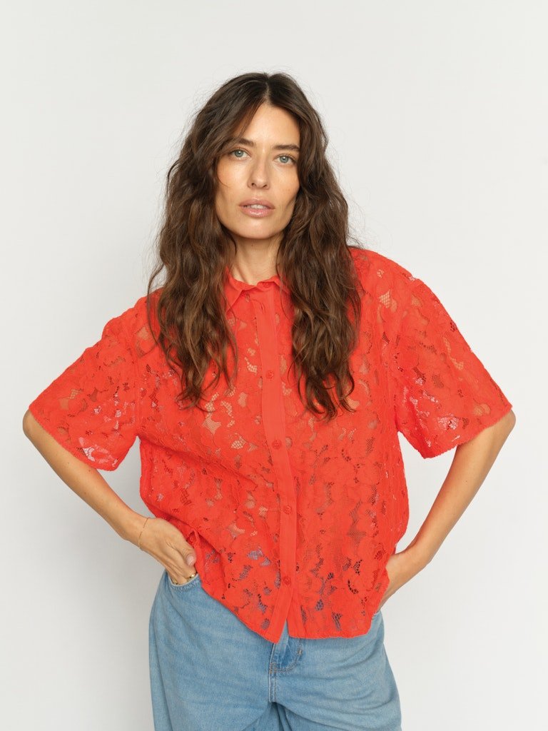 MMLia River SS Lace Shirt - RUTHERFORD & Co