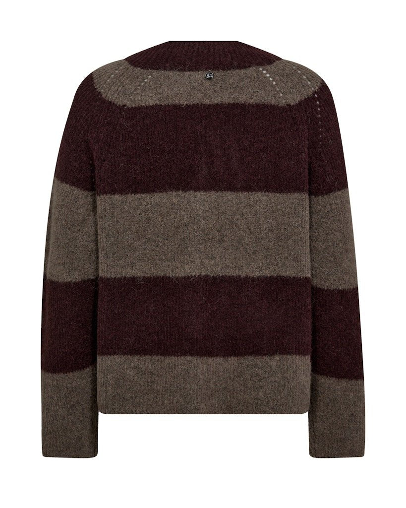 MMTaci Stripe LS V - Neck Knit - RUTHERFORD & Co