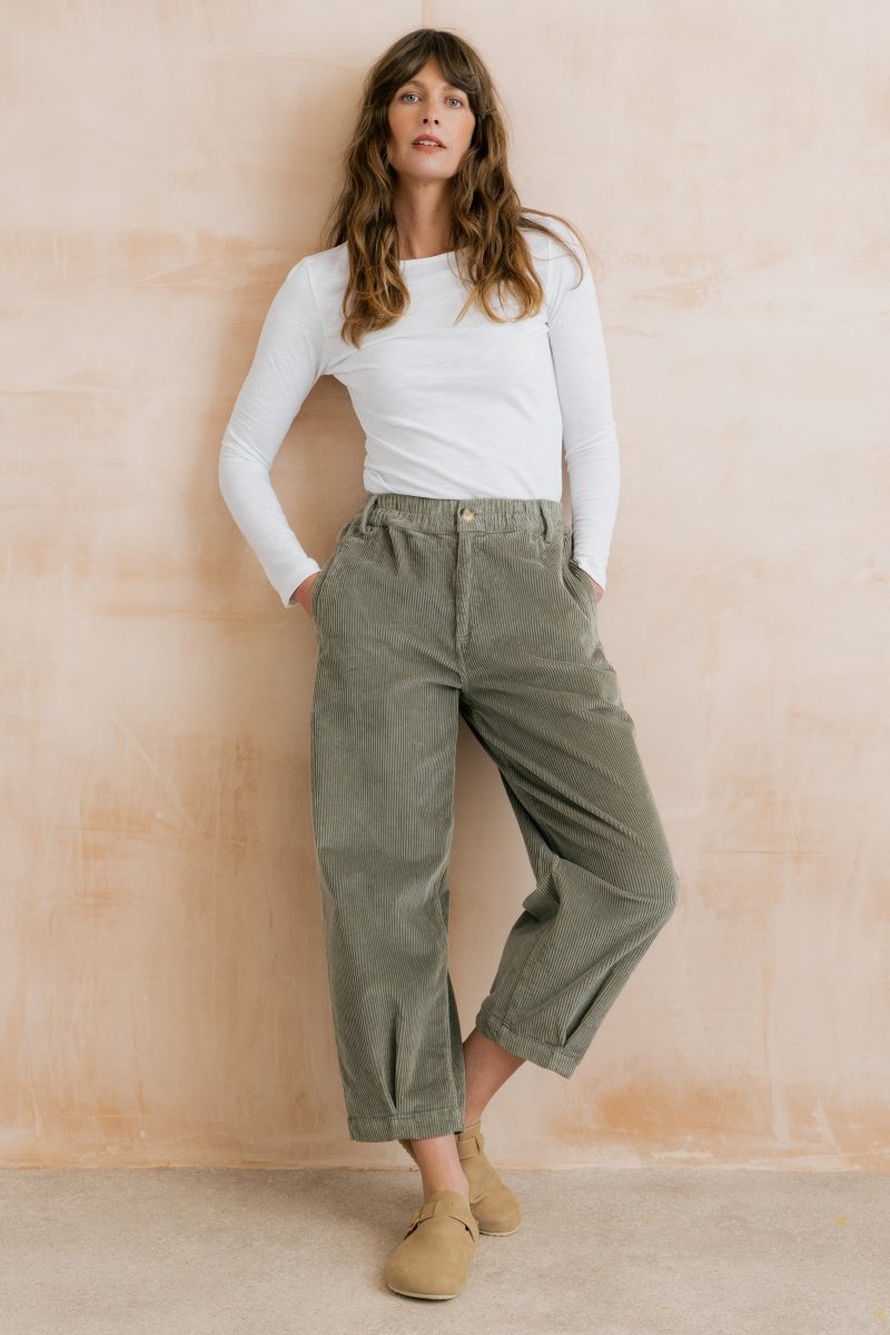 Monica Organic Cotton Jersey Top White - RUTHERFORD & Co