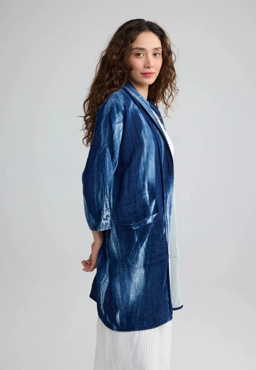 MONROE Batik-effect long jacket - RUTHERFORD & Co