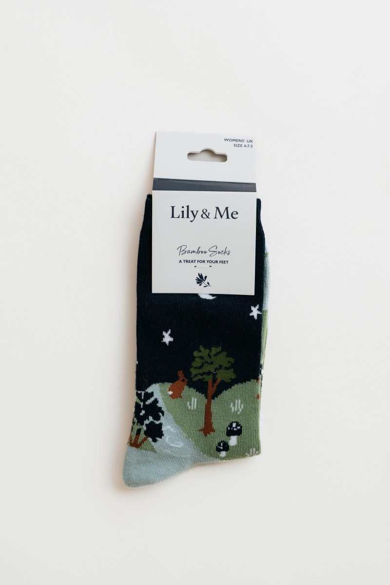 Moonlight Socks And Celestial Rabbit Keyring Giftbox - RUTHERFORD & Co