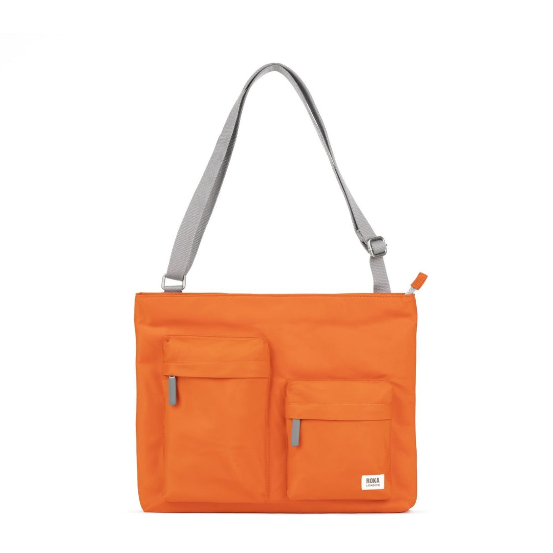 Moorgate Messenger Bag Medium Recycled Nylon - Burnt Orange - RUTHERFORD & Co