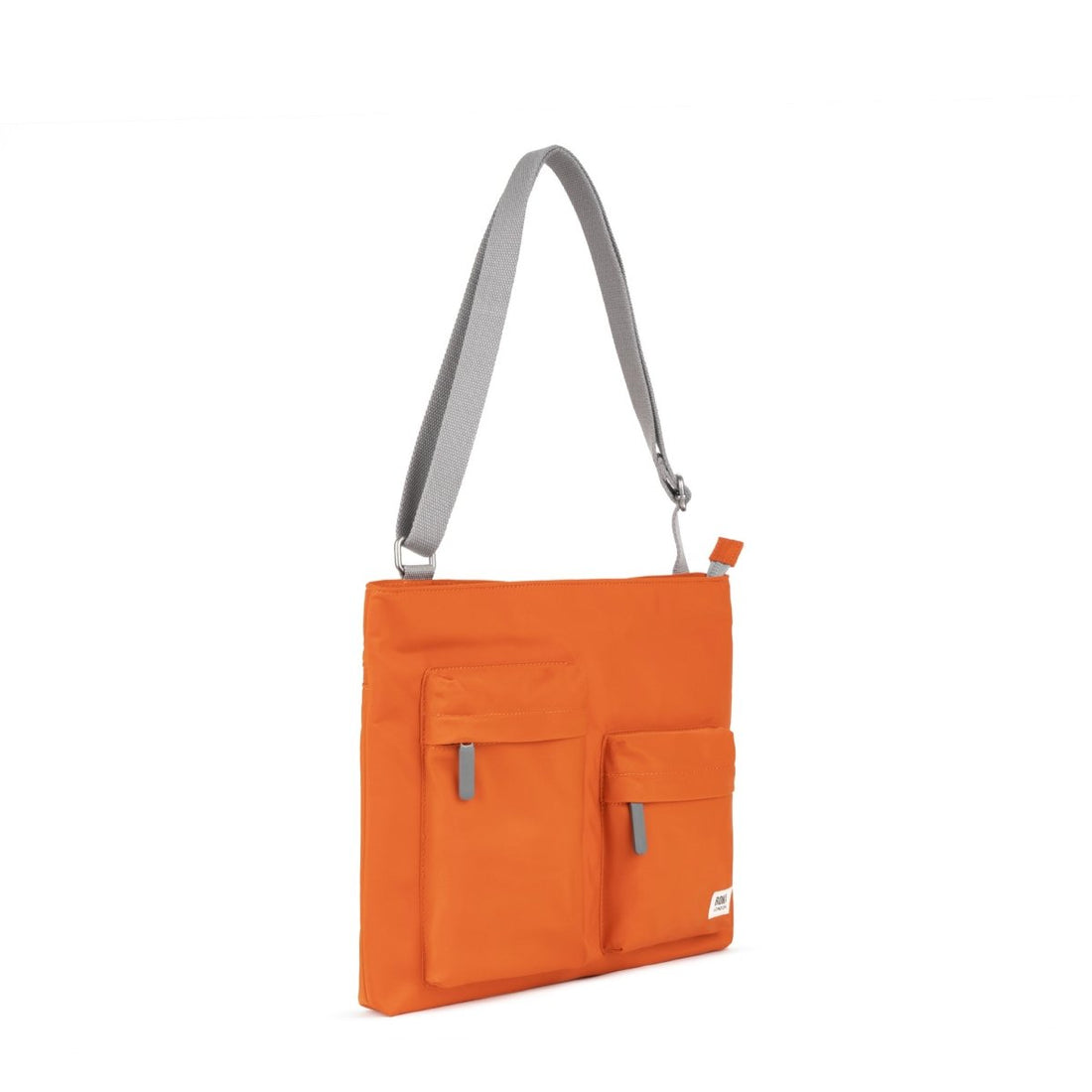 Moorgate Messenger Bag Medium Recycled Nylon - Burnt Orange - RUTHERFORD & Co