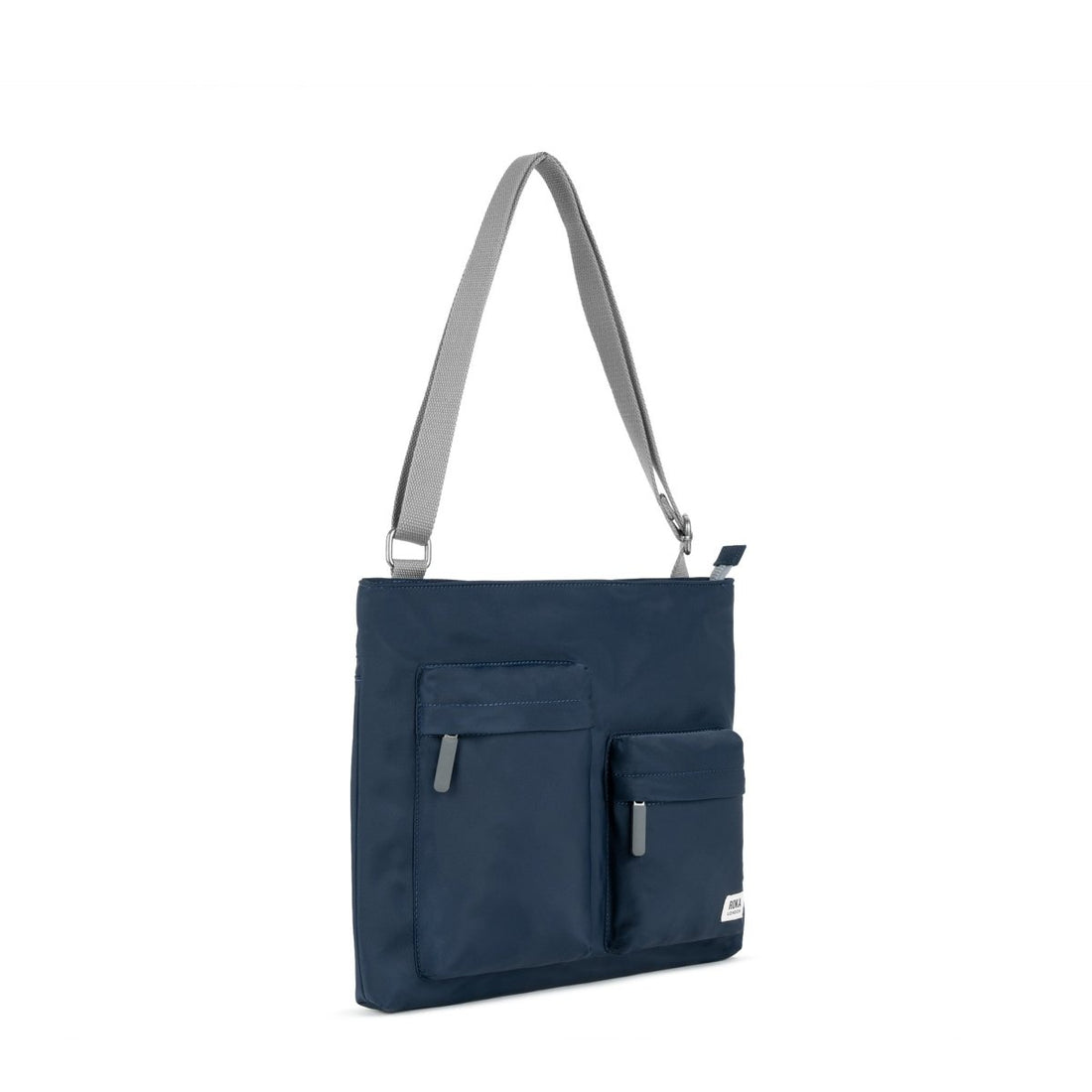 Moorgate Messenger Bag Medium Recycled Nylon - Midnight - RUTHERFORD & Co