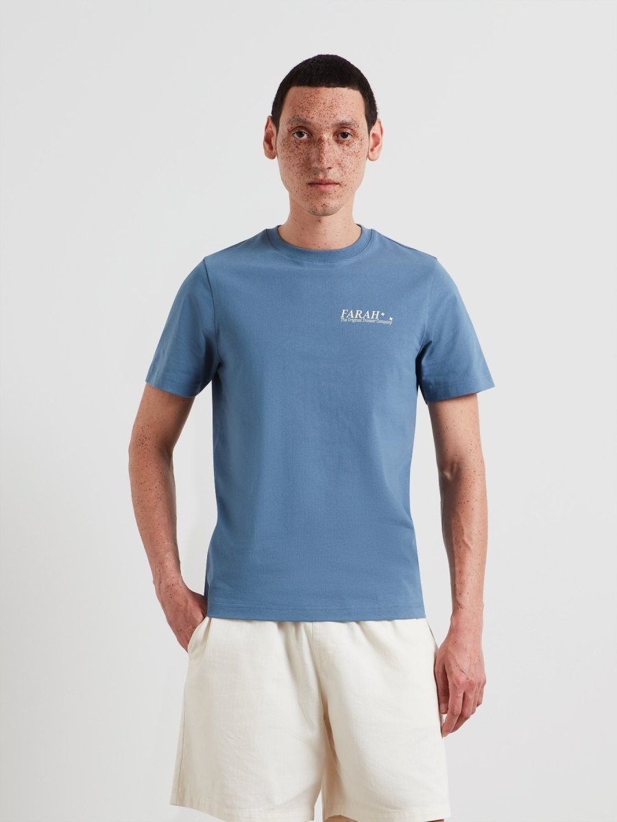 Morween Graphic T-Shirt In Blue Tide - RUTHERFORD & Co