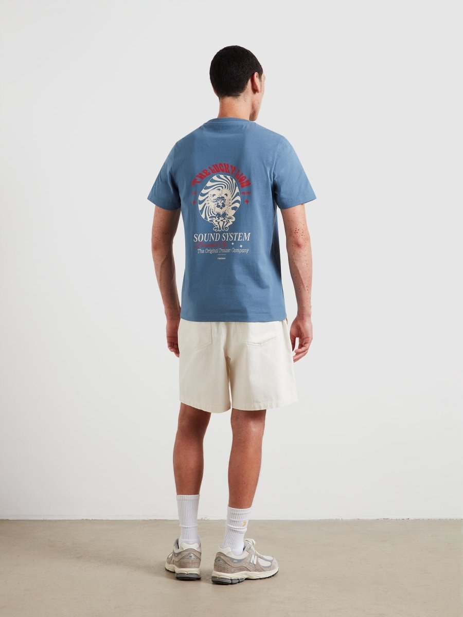 Morween Graphic T-Shirt In Blue Tide - RUTHERFORD & Co