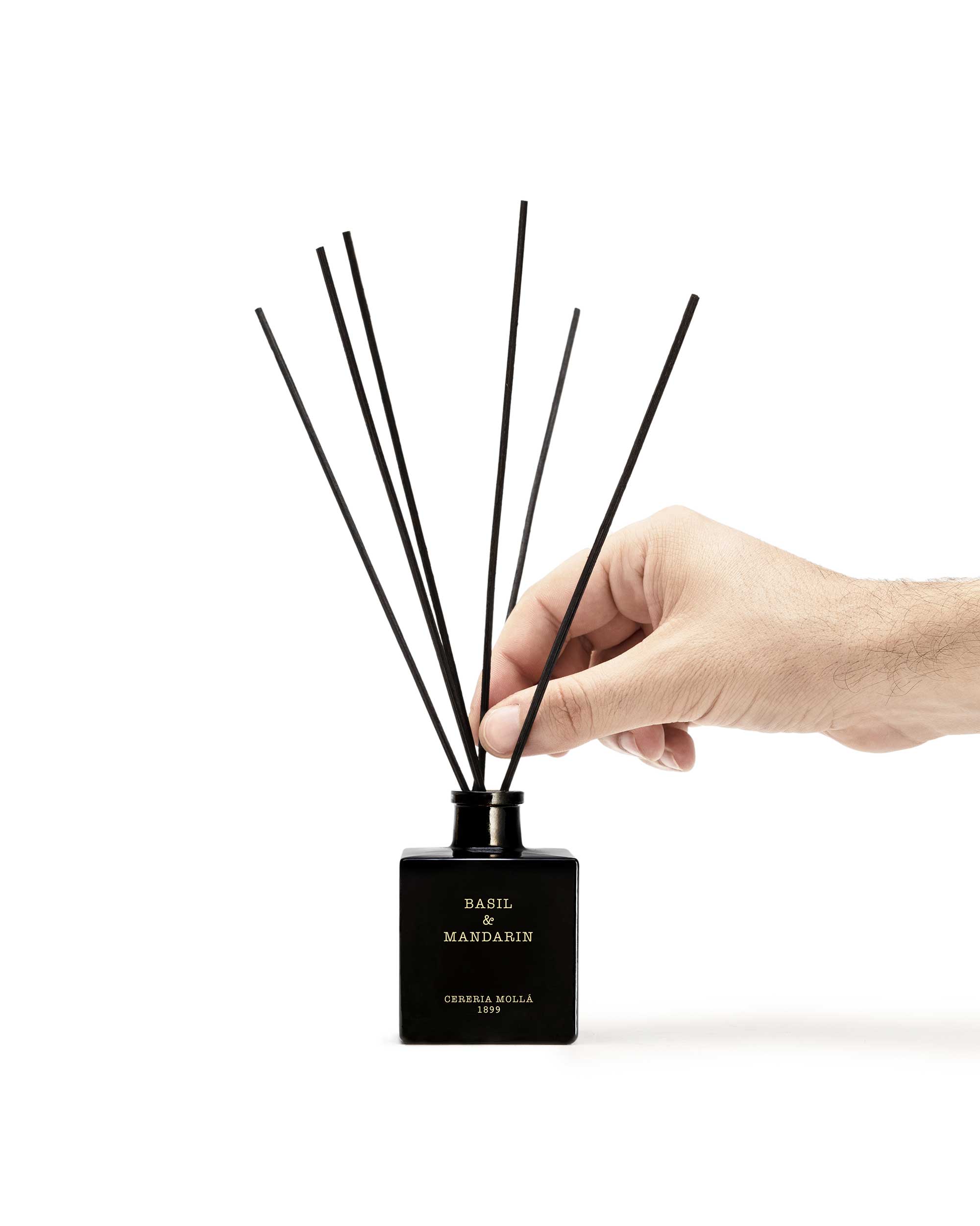 Premium Reed Diffuser 100ml - Basil & Mandarin - Black