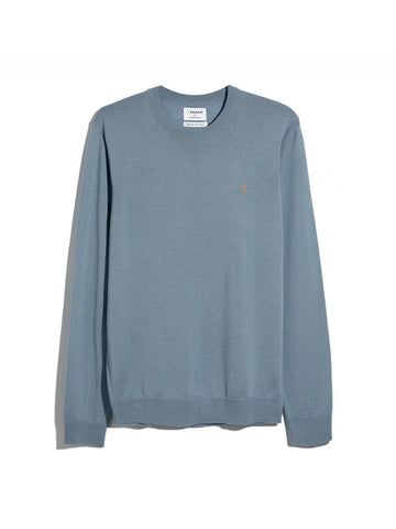 Mullen Merino Wool Sweater In Icelandic Blue - RUTHERFORD & Co