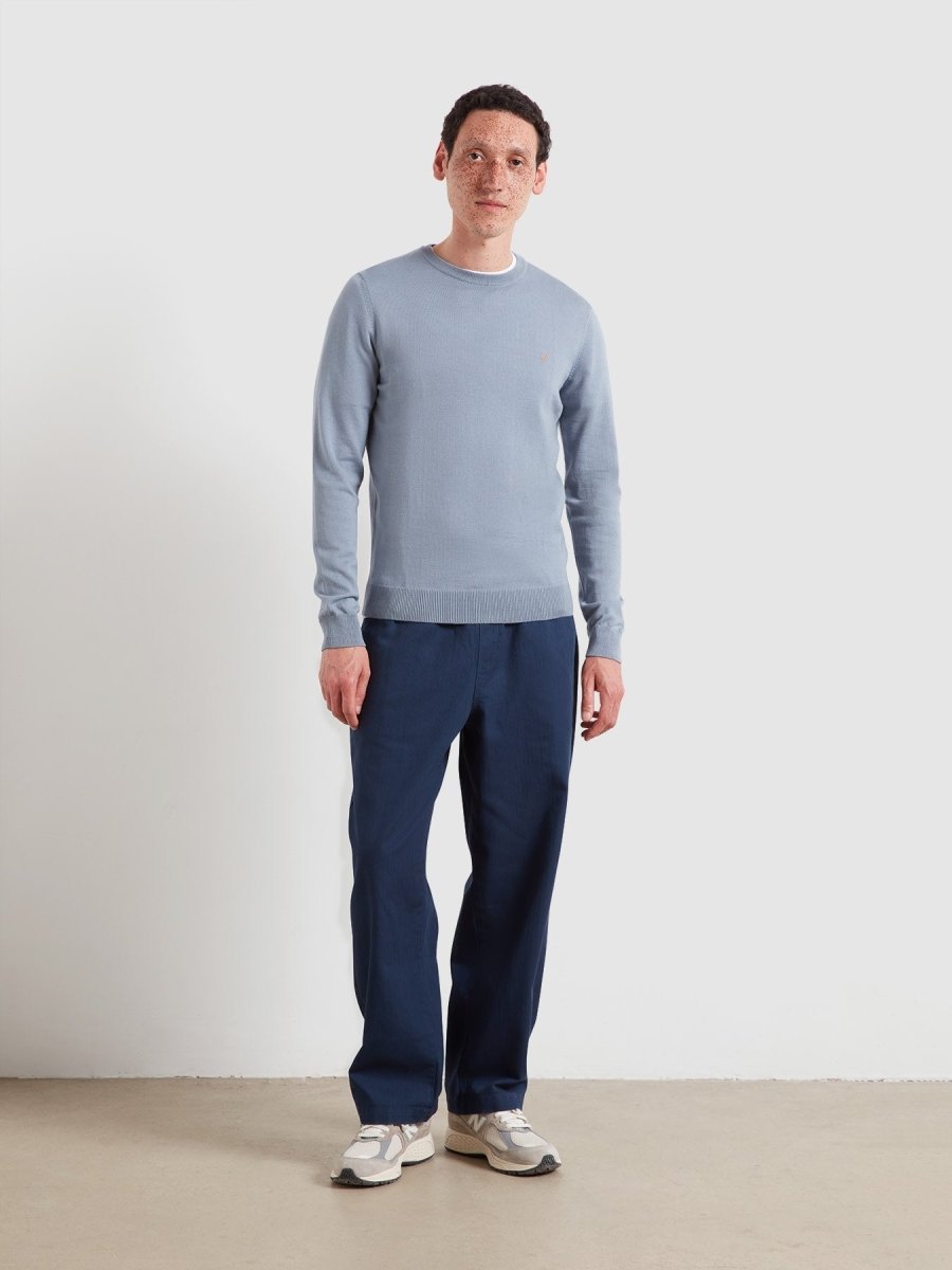 Mullen Merino Wool Sweater In Icelandic Blue - RUTHERFORD & Co
