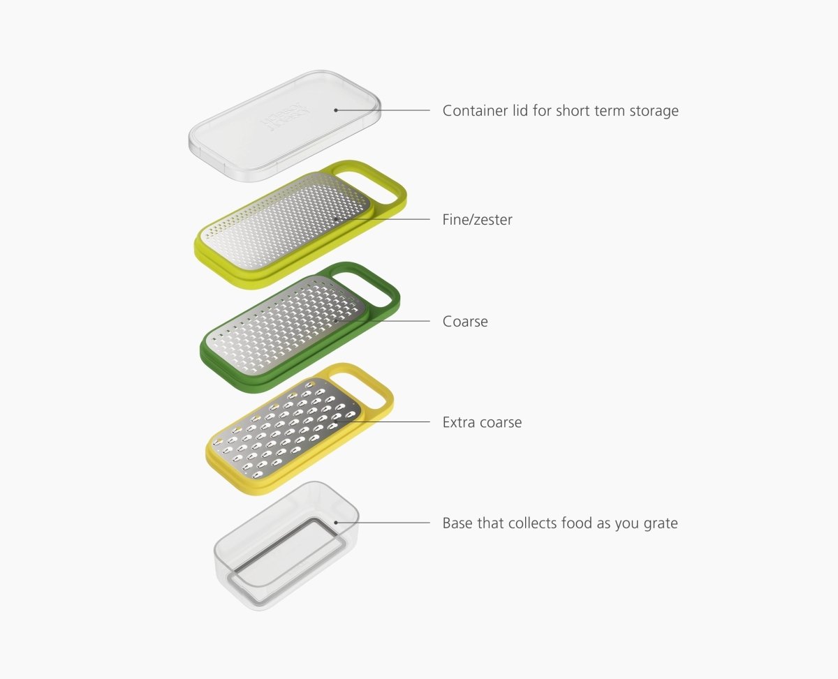 Multi - Grate & Store™ 3 - in - 1 Grater Set with Storage Container - RUTHERFORD & Co