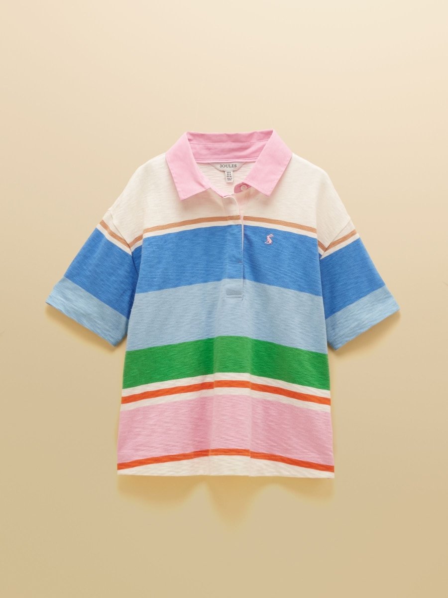 Multi Stripe Short Sleeve Cotton Rugby Shirt - RUTHERFORD & Co