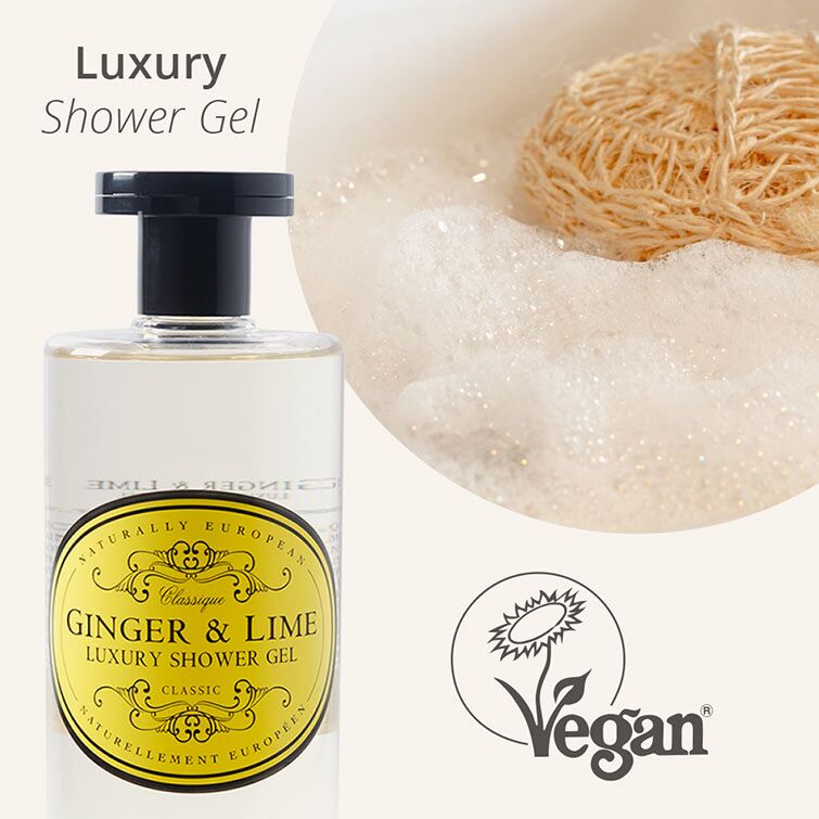 Naturally European Ginger & Lime Shower Gel 500ml - RUTHERFORD & Co