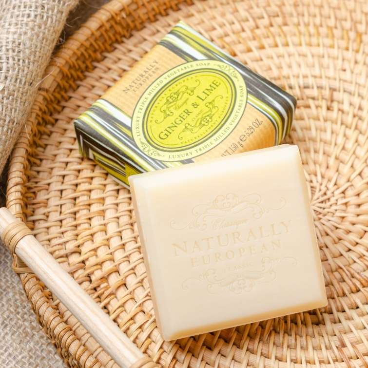 Naturally European Ginger & Lime Soap Bar 150g - RUTHERFORD & Co