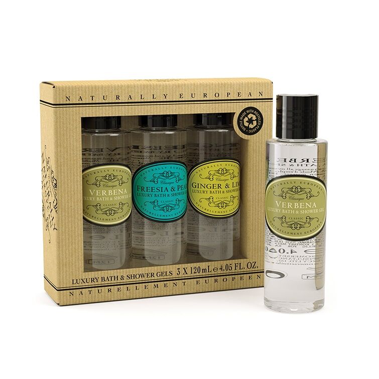 Naturally European Mini Shower Gel Collection 3 x 120ml - RUTHERFORD & Co
