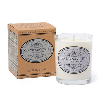Naturally European Oak Moss and Vetiver Candle 180g - RUTHERFORD & Co
