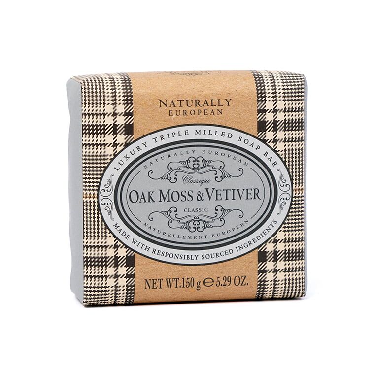 Naturally European Oak Moss and Vetiver Soap Bar 150g - RUTHERFORD & Co