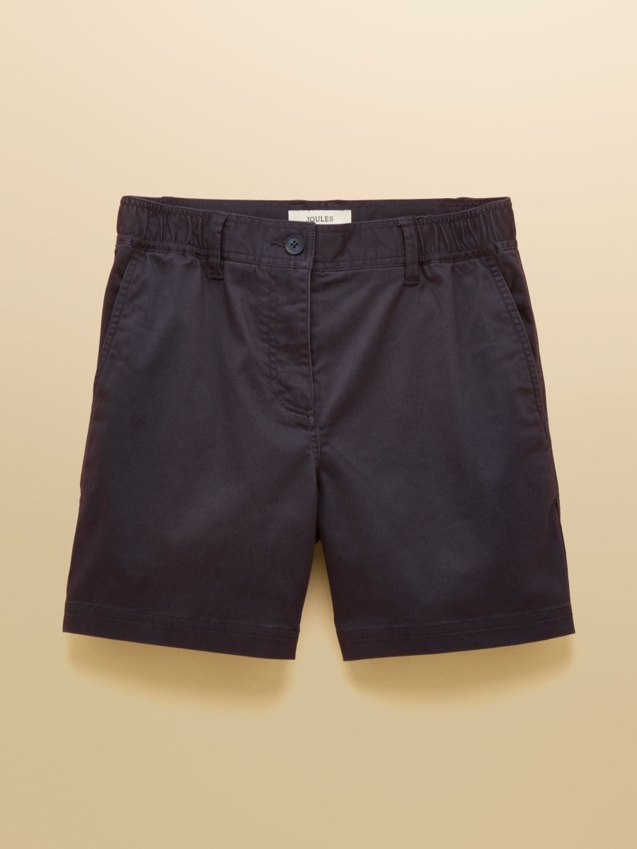 Navy Chino Shorts with Elasticated Waist - RUTHERFORD & Co