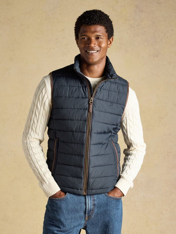 Navy Heritage Padded Gilet - RUTHERFORD & Co
